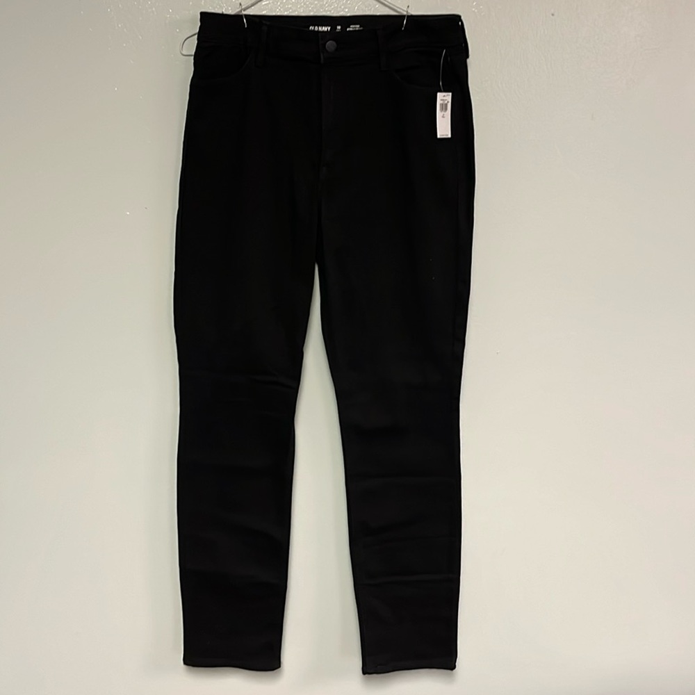 Black straight jeans size 10 tall